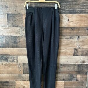 ADAY Turn It Up Pants Small Black Pinstripe | Technical Work Trouser NWOT